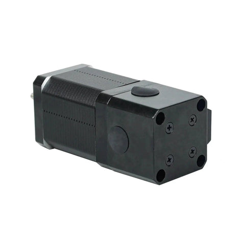 NEMA17 stepper motor, 60mm length, black housing, front end with four mounting screws