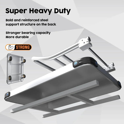 Underside view of Heavy Duty Platform Truck And Flat Moving Cart With 2000 Lbs Capacity Steel Push Cart Dolly showing reinforced steel support