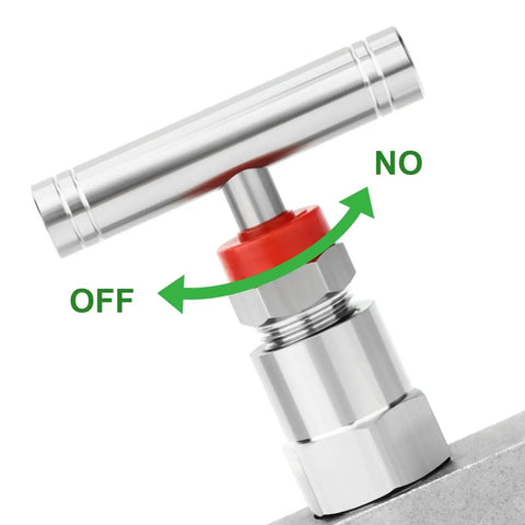 Two Pack High Pressure Stainless Steel Straight Needle Valve 304 For Water Gas Oil Flow Control With Three Eighths Inch Female NPT And Nipple