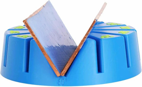 Multi Angle Stained Glass Jig Set For DIY Crafters Complete Foiling Tool Kit with 60 degree angle, blue base