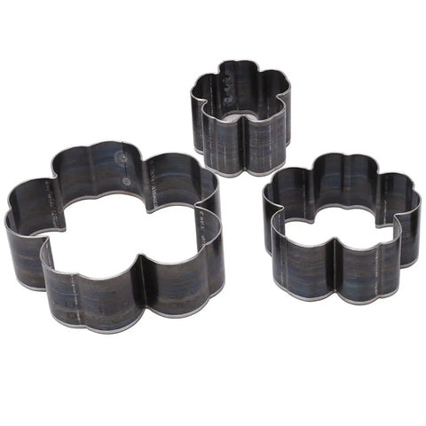 Blossom Flower Leather Cutter Set With Three Alloy Steel Punch Dies 1.2In 2In 2.8In For DIY Leather Craft