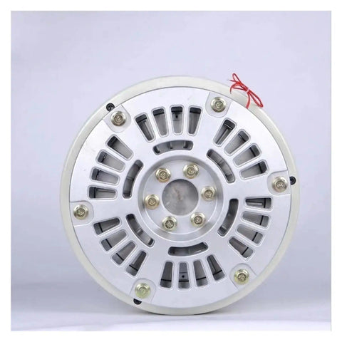 Front view of Magnetic Powder Brake For Tension Control, Single Shaft 6Nm, 0.6kg Load, DC 24V, 12mm Shaft, durable alloy design.