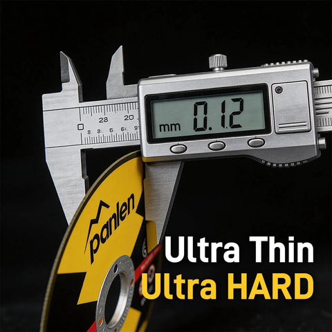 Digital caliper measuring 50 Pack 4.5 Inch Thin Cut Off Wheels For Angle Grinder Arbor Seven Eighths Inch Metal And Stainless Steel Cutting Discs