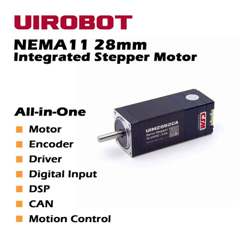 Integrated NEMA 11 Servo Stepper Motor With Built-In 17-Bit Single-Turn And 32-Bit Multi-Turn Absolute Encoder, side view