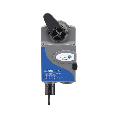 Front view of Non-Spring Return Valve Actuator VA9310 HGA 2 Series VA9300 for dampers and valves, HVAC ready by Johnson Controls.
