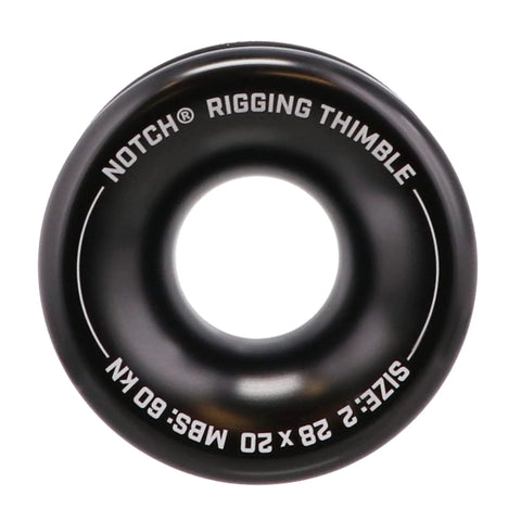 XRing Large 28mm Inner Diameter 20mm Rope Capacity Black Aluminum Ring, Milled Aluminum With Hard Coat Anodized Finish, Low Friction, High Strength And Durability, Made In USA For Rigging And Marine Applications, Durable And Low Maintenance