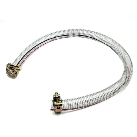Hxszk 39-inch log splitter suction hose, 1 in inner diameter, wire-reinforced PVC with heavy clamps