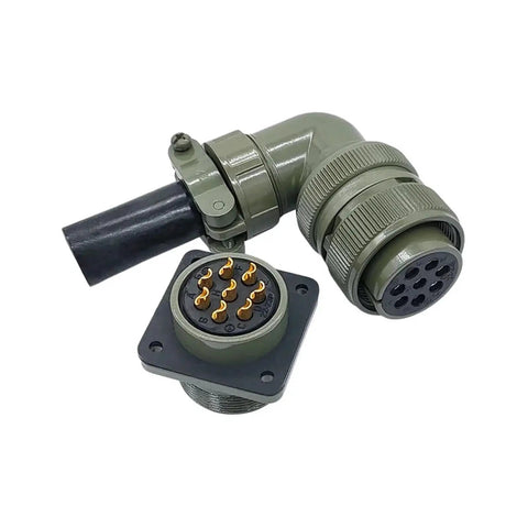 Mil Spec Circular Connector MS3108 22-14 22-23 Plug 3108 22-23S showing sealed waterproof design, high conductivity contacts