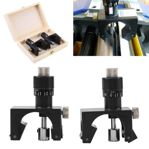 2 Pack Magnetic Planer Jig Set For Woodworking, Adjustable 22 Mm Height, Calibrates 75 To 125 Mm Cutters, Includes Wood Box