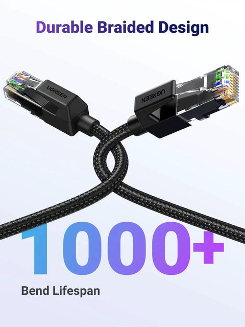 Braided Cat6 Ethernet Cable 1Gbps High Speed Network Cable Shielded RJ45 LAN Cord For PC PS5 PS4 PS3 Xbox Smart TV