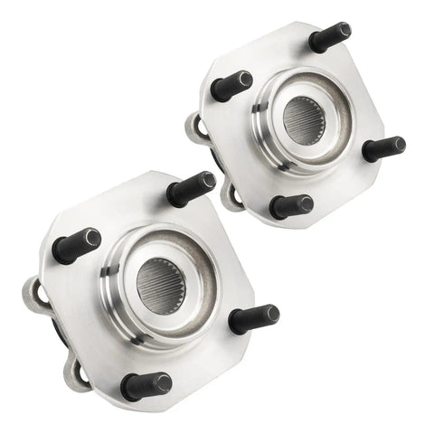 Front Wheel Hub Bearing Assembly Pair For 2007-2012 Nissan Sentra 4 Lug 513297 Direct Fit OE Replacement Plug And Play