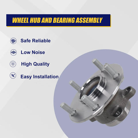 Rear Wheel Bearing And Hub Assembly 512570 For 2016 To 2021 Honda Civic Rear And 2019 To 2022 Honda Insight Rear With 5 Lug Bolts And ABS Replacement Today showing hub design.