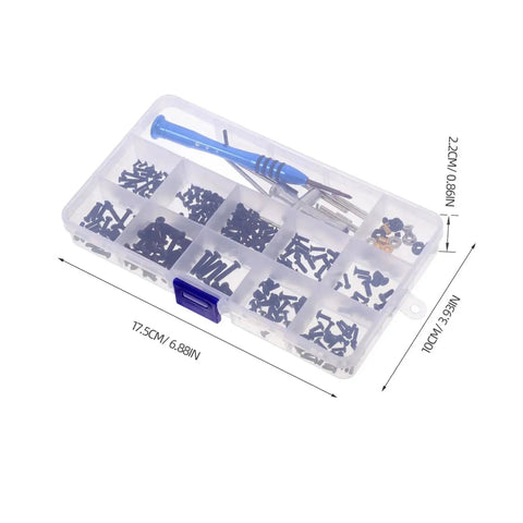 Must Have RC Car Maintenance Kit With Full Screw Set Nuts Bolts And Hardware Fasteners Including Metric Screws in plastic box