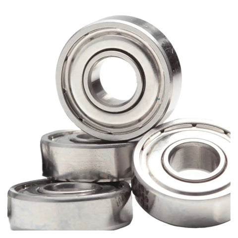Close-up of ABEC5 Miniature Ball Bearings 5x13x4 Mm 10 Pack 695ZZ 6195ZZ Low Noise High Precision Bearings in rust-resistant steel