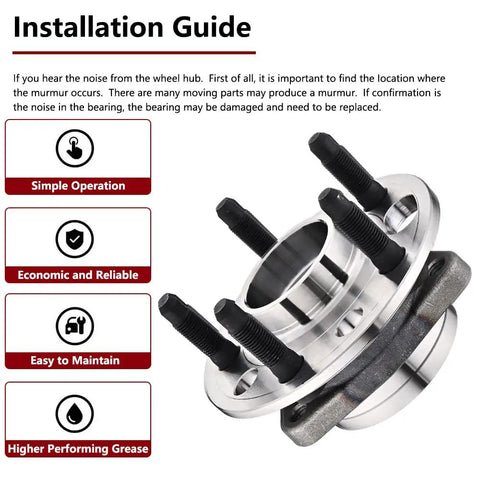 Front Or Rear Wheel Bearing And Hub Assembly For GM Cars And SUVs Fits Malibu Impala Equinox Terrain Lacrosse Regal Saab 9 5 Cadillac XTS CTS 2010 2017 Durable Wheel Hub Replacement with installation guide and features.