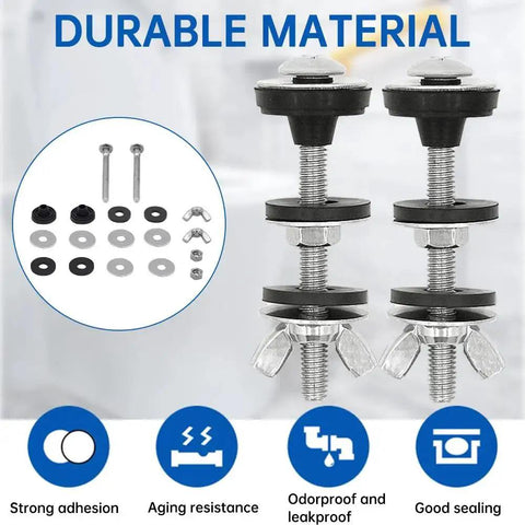Stainless Steel Toilet Tank To Bowl Bolts Kit With Washers Universal Waterproof Heavy Duty Replacement Bolts for durable connection