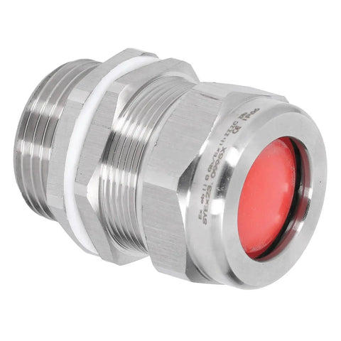 Explosion Proof Cable Gland Connector For Electrical Junction Boxes IP66 304 Stainless Steel With Double Sealing close-up