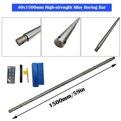 High-strength alloy boring bar 40x1500mm for Portable Line Boring Machine For Onsite Repairs INTBUYING XDT40 1 110 Volt.