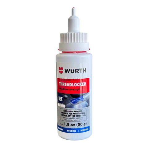 Blue Wurth DOS Thread Locker Medium Strength For Automotive, Machinery And Industrial Use, Vibration Resistant, 1.76 Oz Bottle