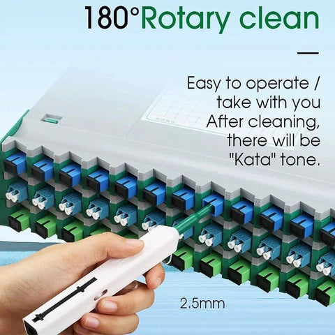 Fiber optic cleaner pen, white, 5-pack for 2.5mm ferrules SC/FC/ST and FC/APC, 800+ cleans