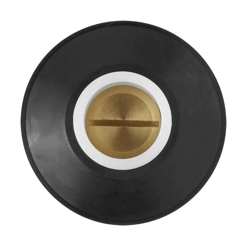 Top view of a brass and rubber component from Genuine Plumbing Fixture Repair Supplies With Cartridge Assembly And Cartridge Repair Kit For Durable Valve Cartridges.