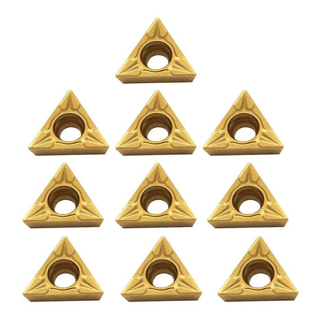 Carbide External Turning Inserts TCMT32.51 10 Pcs For STFCR Tool Holders Finishing And Semi Finishing Steel And Stainless Steel Includes TCMT16T304 CVD Coated Inserts For 45 Steel Spring Steel H13 And 42Cr