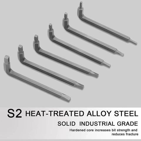Six Piece Square Head Allen Wrench Set With L Shaped Design Pro Grade S2 Steel Square Keys Kit Includes SQ1 SQ2 SQ2.74