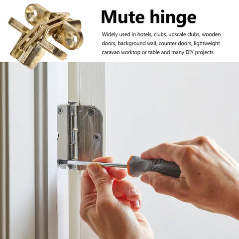 Person installing Six Pack Concealed Cabinet Hinges Self Closing 1.64 By 1.3 Inches Invisible Quiet Hinges For Kitchen Cabinets And Furniture Silent Soft Close Flat Folding Hardware For Smooth Modern Noise Free Closures.