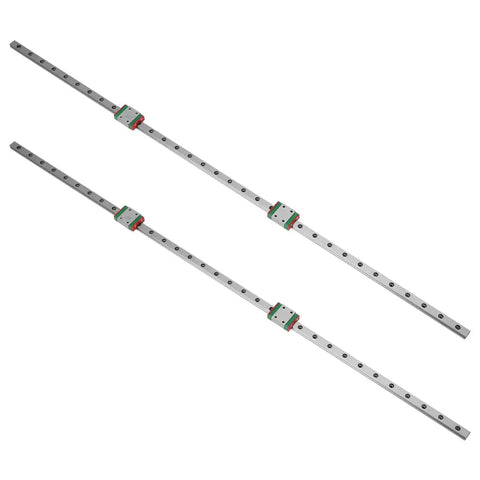 Four Sliders Linear Rail Kit With Dust Proof Pads, Alloy Steel Guide Rail System for CNC machines and 3D printers