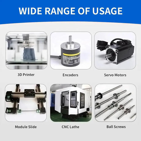 Applications for Rigid Clamp On Motor Shaft Coupling 32mm Diameter 45mm Length 15mm To 15mm Bore Aluminum Alloy Shaft Connector.