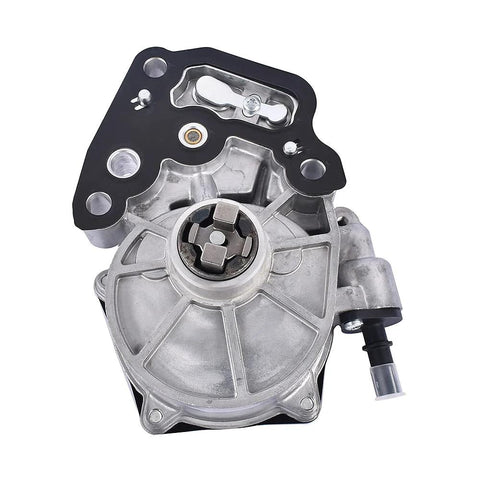 TEKKOAUTO vacuum pump replacement, aluminum body with black mounting plate, automotive part.