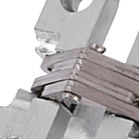 Close-up of zinc alloy hinge for 180 Degree Zinc Alloy Invisible Folding Door Hinge For Cabinets And Sliding Doors Concealed Cross Hidden Hinge Durable Heavy Duty Hardware For A Sleek Modern Look And Smooth Quiet Operation 68.8mm And 43.7mm Mount Size