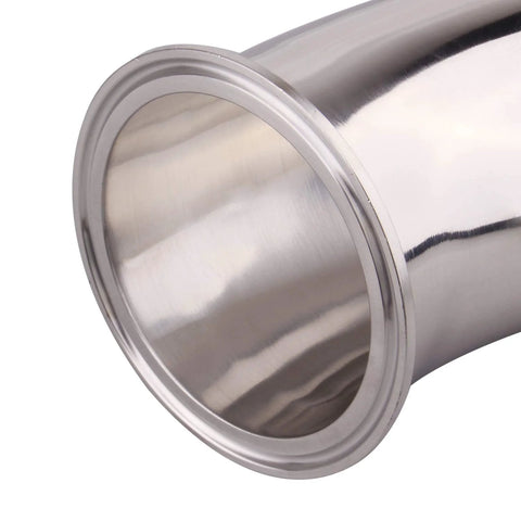 DERNORD 45-degree elbow, stainless steel 304, 3 in tube OD tri-clamp pipe fitting