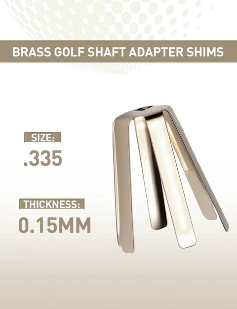 Universal Brass Golf Shaft Adapter Shims 12 Pack With 6 Leg Precision Design Fits.335.350.355.370 Tip Diameters For Irons Ferrules