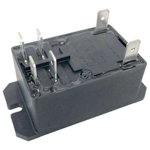 Black housing of Six Pin 120VAC DPST NO Industrial Power Relay with 30A contacts and 120V coil, perfect for HVAC and pump control.