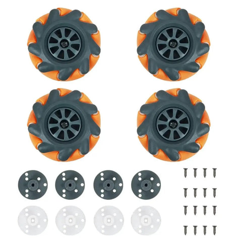 65mm High Hardness Plastic Mecanum Wheel Omnidirectional Wheel With Two Styles Couplings Compatible With TT And N20 Motors for RC Cars