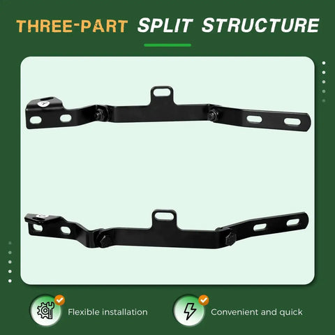 Three-part split structure of X Large Green Egg Hinge And Band Replacement Kit with carbon steel hinges shown.