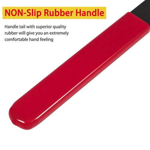 Red universal camshaft pulley holding tool with non-slip rubber handle for Honda and Toyota
