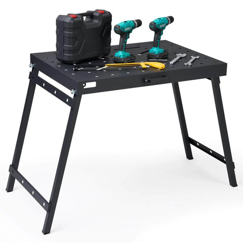 Foldable Welding Table Work Bench With 1000 Lbs Capacity Heavy Duty Steel Construction Pro Grade Portable Weld Table