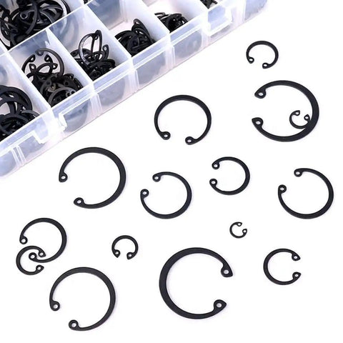 Pro Grade Internal Snap Ring Kit Set 150 Piece Alloy Steel Retaining Clip Ring Assortment In 15 Sizes From 8mm To 36mm
