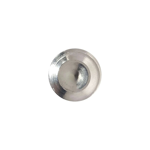 Top view of 2-56 Thread Cup Point Socket Set Screws Full Thread Allen Drive 18-8 Stainless Steel Bright Finish Three Eighths Inch Length Qty 50 Grub Screws For Machinery And Assemblies.