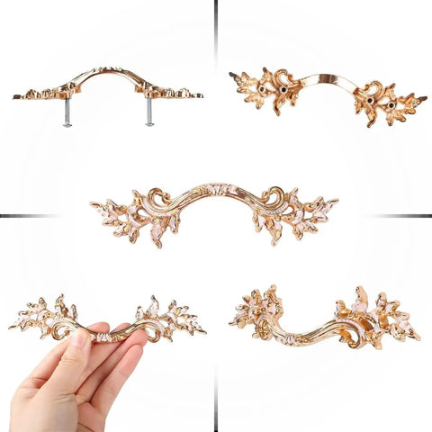 Antique Rose Gold Zinc Alloy Cabinet Pulls Set Of 10 For Farmhouse Kitchens And Vintage Dressers, 2.5 Inch Center To Center