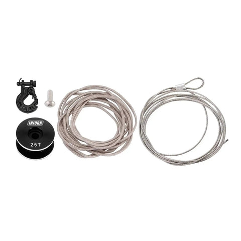 22Kg 360 Degree Digital Servo Winch With 25T Low Profile Spool For RC Crawlers And Boats, wires and components displayed.