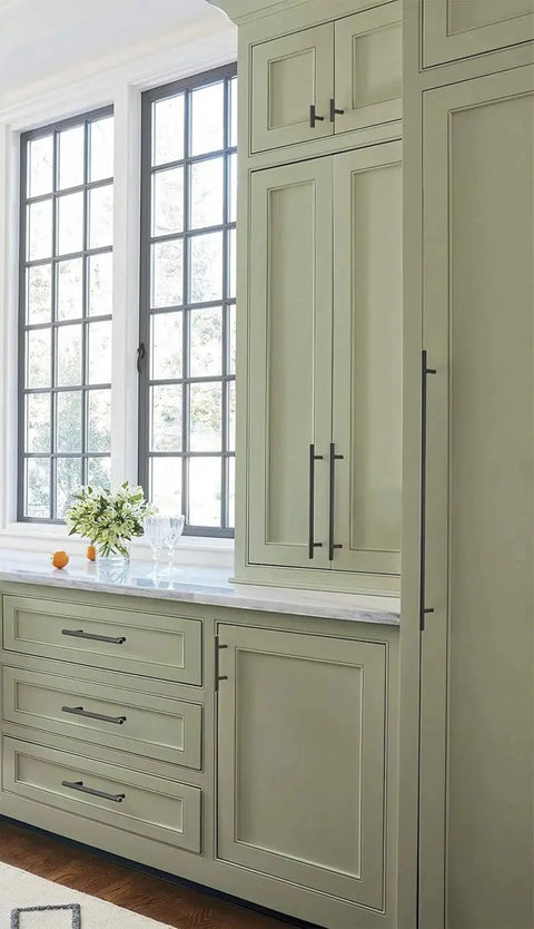 Oil Rubbed Bronze Bar Cabinet Pull 3 Inch Center To Center Contemporary Drawer Handle 5-3/8 Inch Overall Length on kitchen cabinets