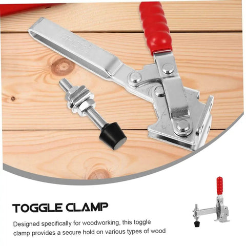Welding Toggle Clamps 2 Pack Quick Release Fixed Hand Clamps With Rubber Tips For Workshop Jig Fixtures Woodworking
