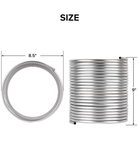 3/8 in x 50 ft 304 stainless steel tubing coil for immersion wort chiller and beer brewing