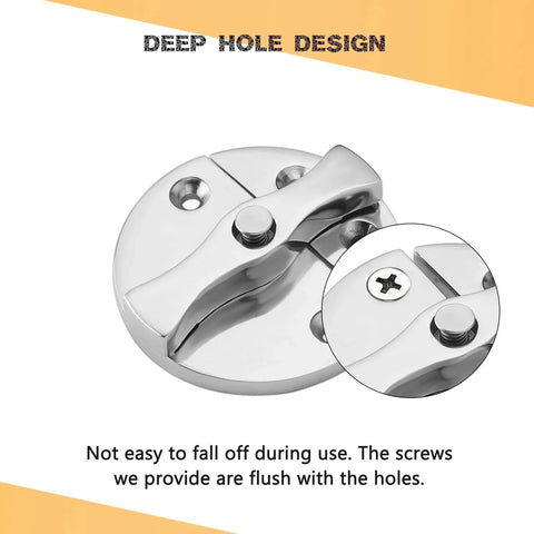 Heavy Duty Marine Boat Door Catch Latch 316 Stainless Steel 1.69 Inch Hatch Round Turn Button Twist Lock With Screws 2 Pack