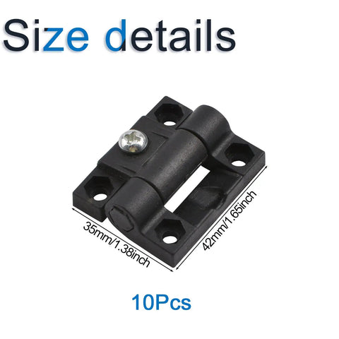 Size details of Premium INCREWAY 10 Pack Cabinet Hinges With Screws, 35mm x 42mm, nylon, black powder coat