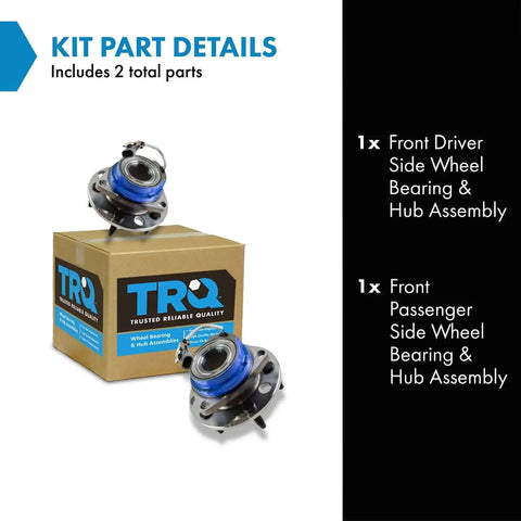 Front Left and Right Wheel Bearing and Hub Assembly Pair for Buick LeSabre Riviera Century Park Avenue With ABS Compatible With 1992 1993 1994 1995 1996 1997 1998 1999 Models