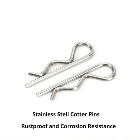 Six Pack Heavy Duty Cotter Pins M4x85mm Stainless Steel Built Tough For Trailer Hitches And Towing Gear R Clips Hairpin Clips Spring Retaining Wire Pins Rust Resistant Corrosion Proof Ideal For Tractors Mowers Carts And Trucks